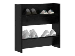 Zapateros de pared Roble negro 60 x 18 x 60 cm