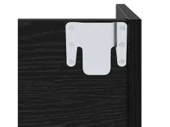 Zapateros de pared Roble negro 60 x 18 x 60 cm