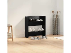 Zapateros de pared Roble negro 60 x 18 x 60 cm