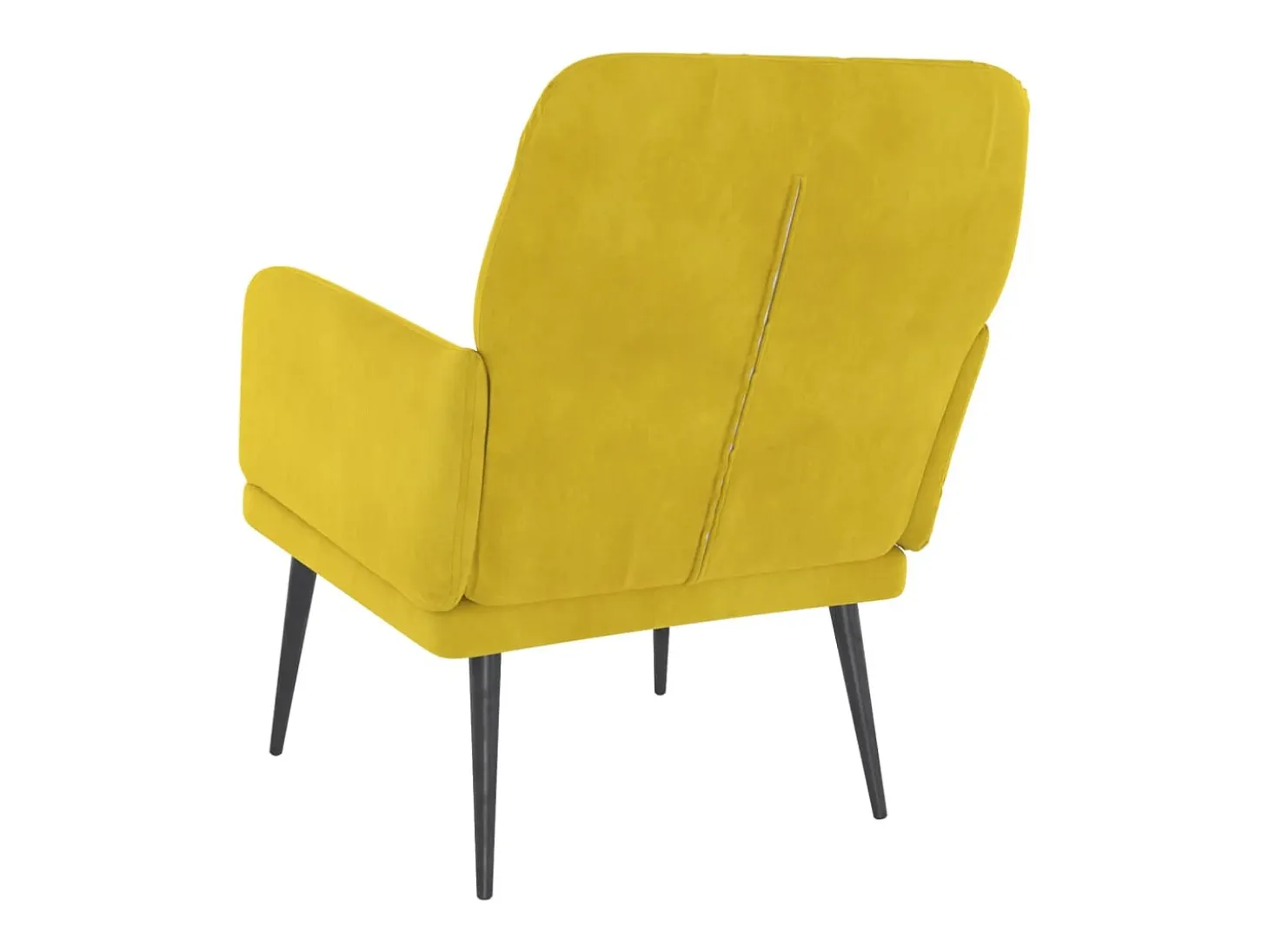 Zarina Sillón de terciopelo amarillo 62x79x79 cm