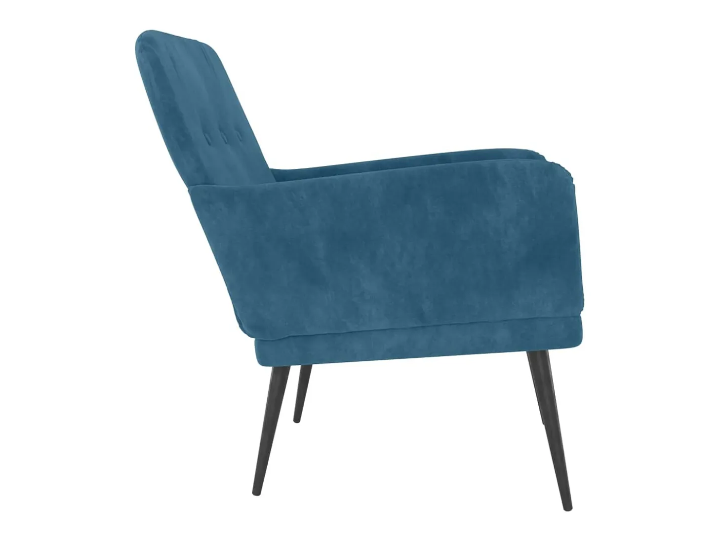 Zarina Sillón de terciopelo azul 62x79x79 cm