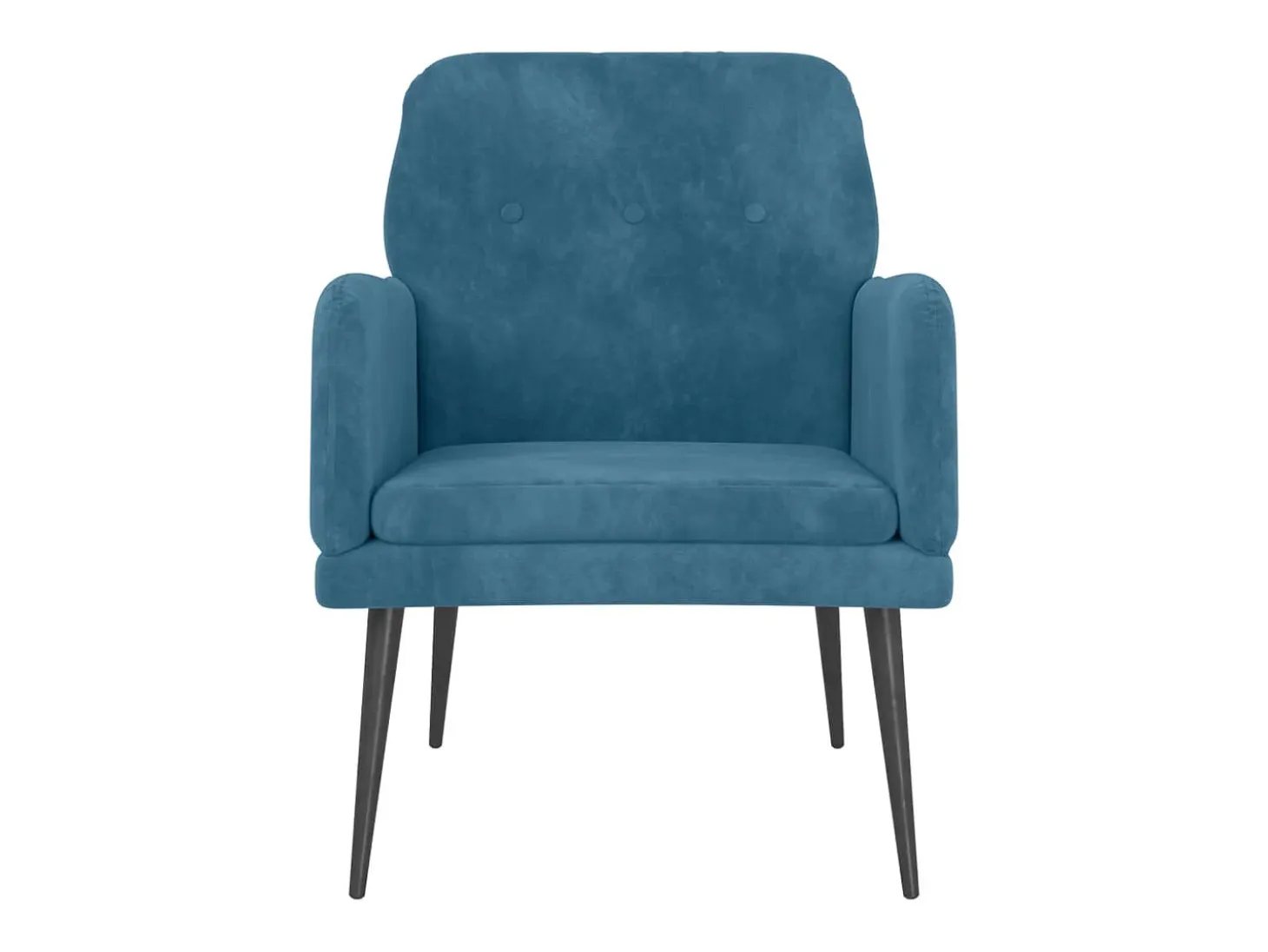 Zarina Sillón de terciopelo azul 62x79x79 cm