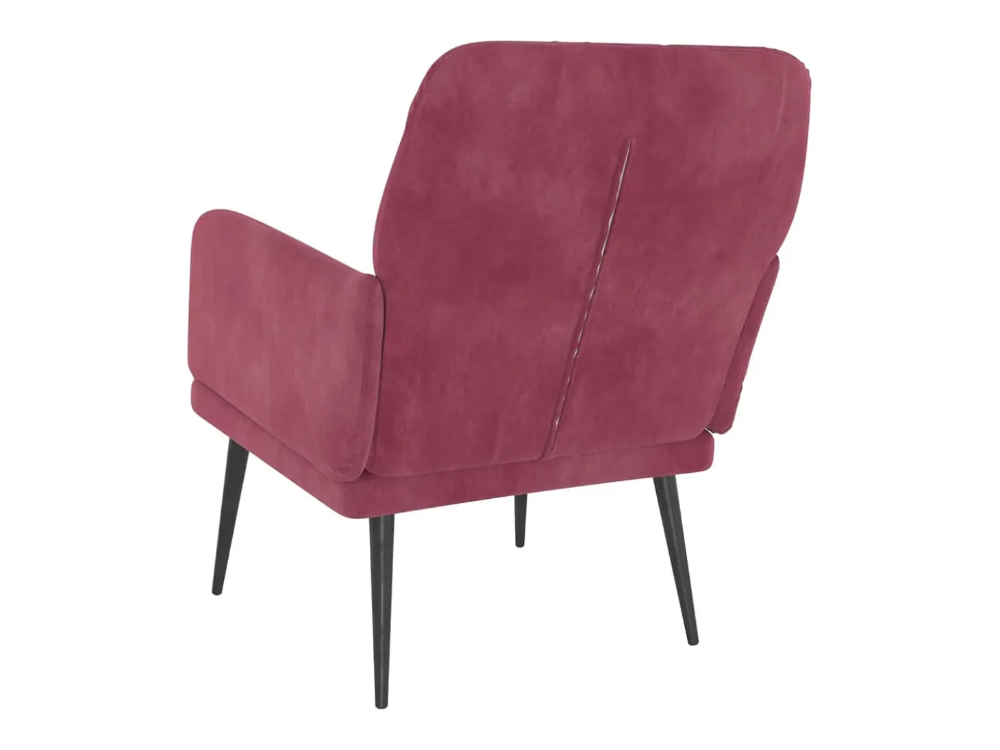 Zarina Sillón de terciopelo rojo tinto 62x79x79 cm