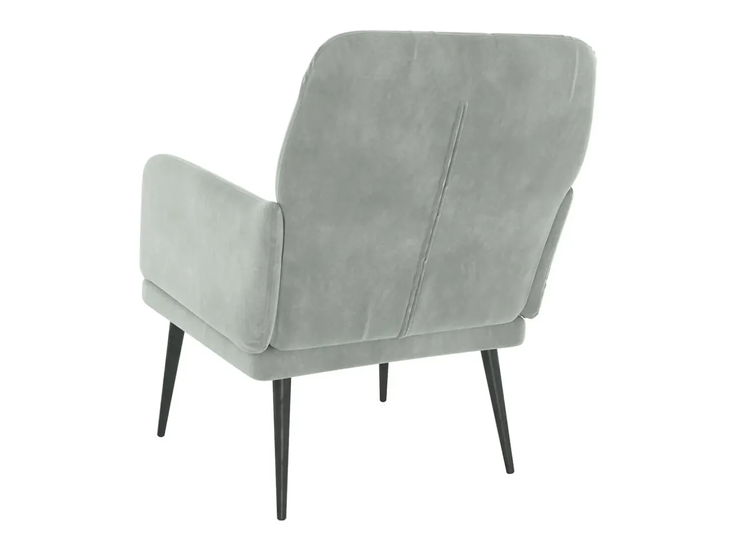 Zarina Sillón de terciopelo gris claro 62x79x79 cm