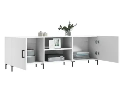 Zendra Mueble para TV madera de ingeniería blanco 150x30x50 cm