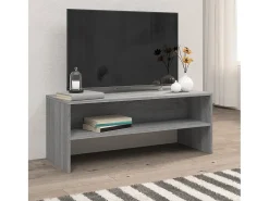 Zerina Mueble de TV madera contrachapada gris Sonoma 100x40x40 cm
