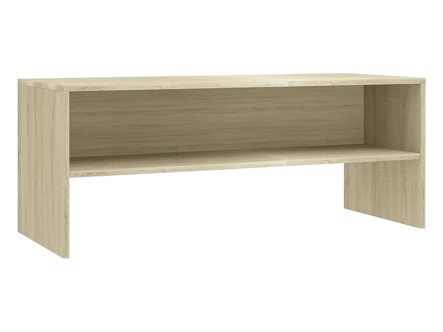 Zerina Mueble de TV madera contrachapada color roble 100x40x40cm