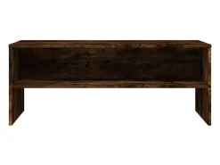 Zerina Mueble de TV madera contrachapada roble ahumado 100x40x40 cm