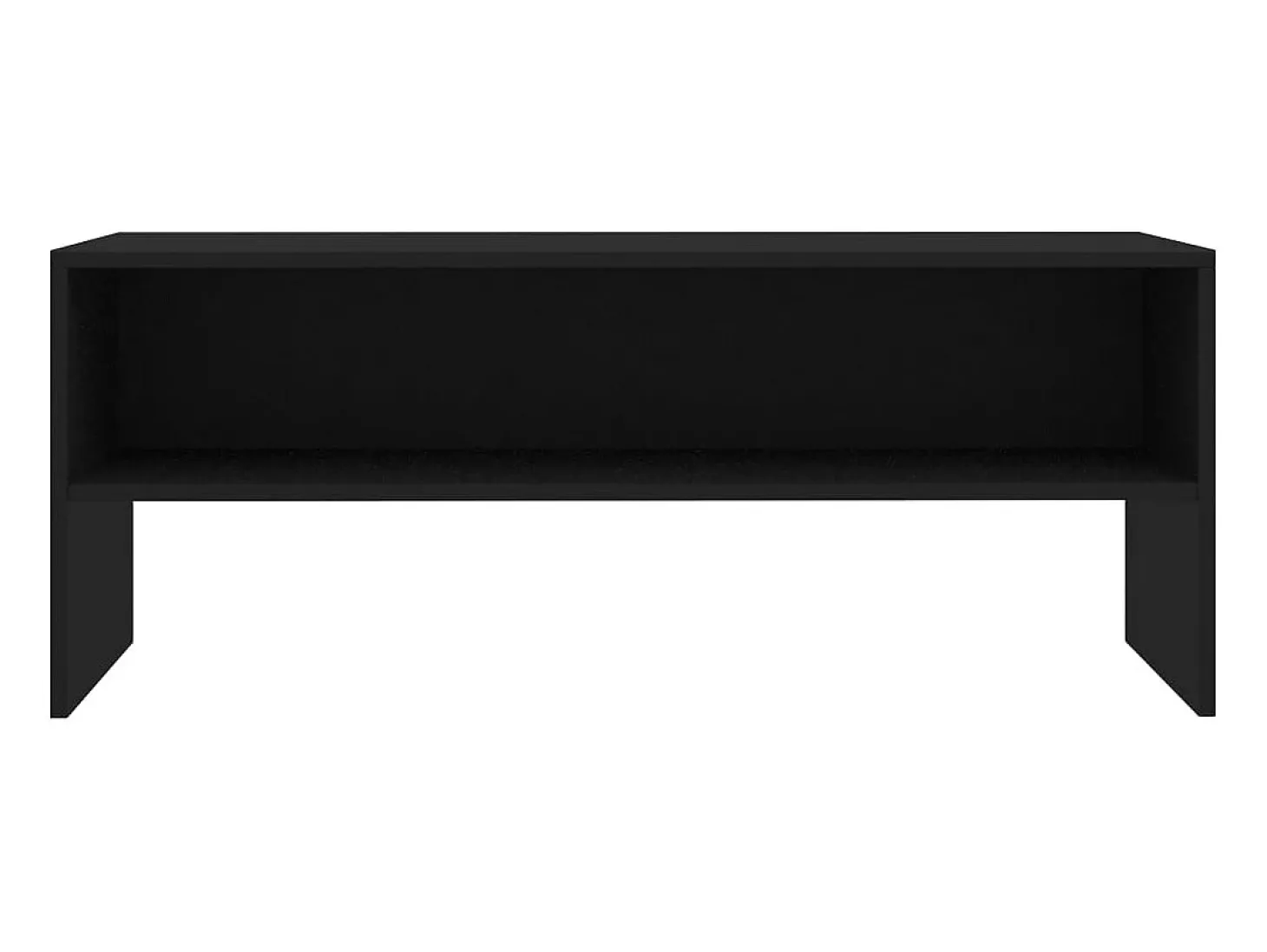 Zerina Mueble para TV madera contrachapada negro100x40x40 cm