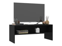 Zerina Mueble para TV madera contrachapada negro100x40x40 cm