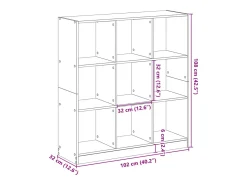 Zico Estantería madera de ingeniería gris Sonoma 102x32x108 cm